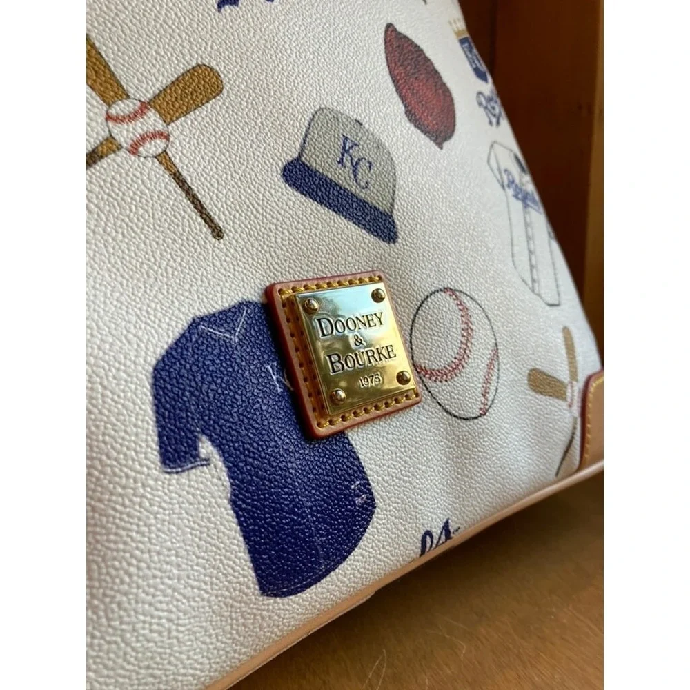 Dooney and Bourke Kansas City Royals MLB Hobo Purse NWT B24RO White